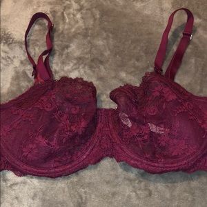 Victoria’s Secret Burgundy Unlined Wicked Bra 38D